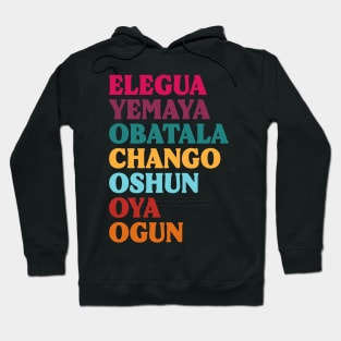 African, Seven African Gods Powers Obatala Orisha Spirits Santeria Hoodie